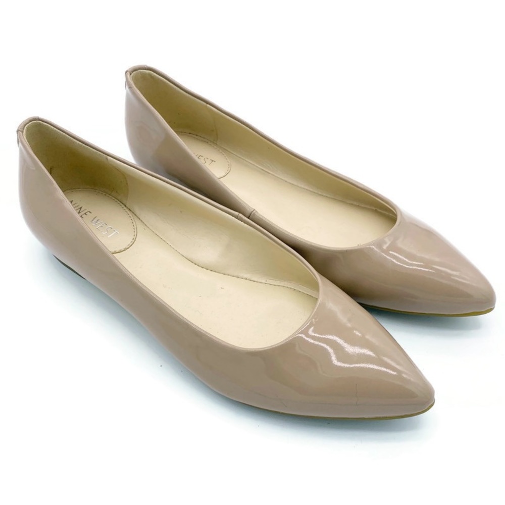 Nine West Cream Patent Leather Flats